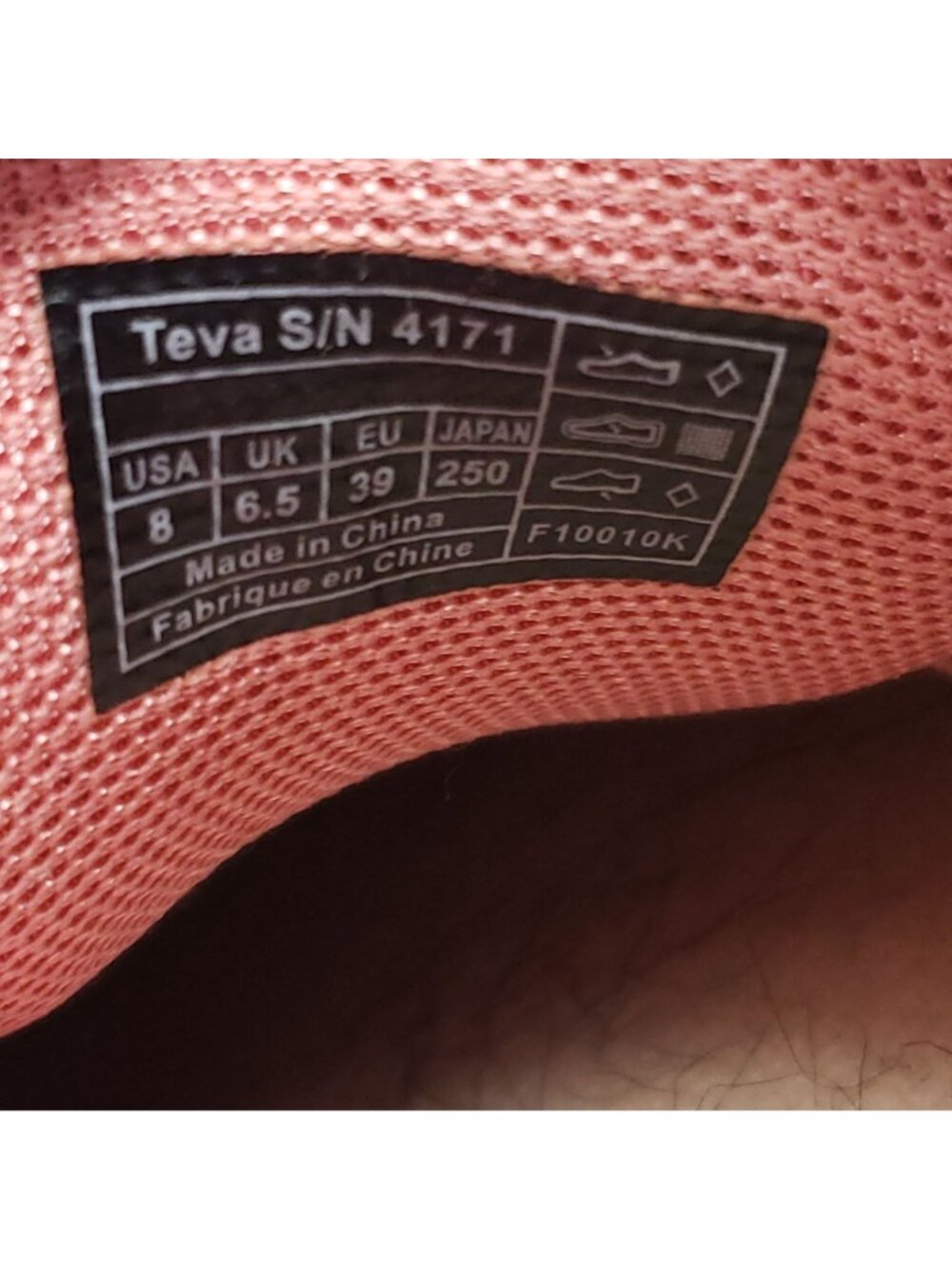 Teva Womens Size 8 Athletic Sneakers Pastel Green & Pink Breathable - Picture 9 of 9